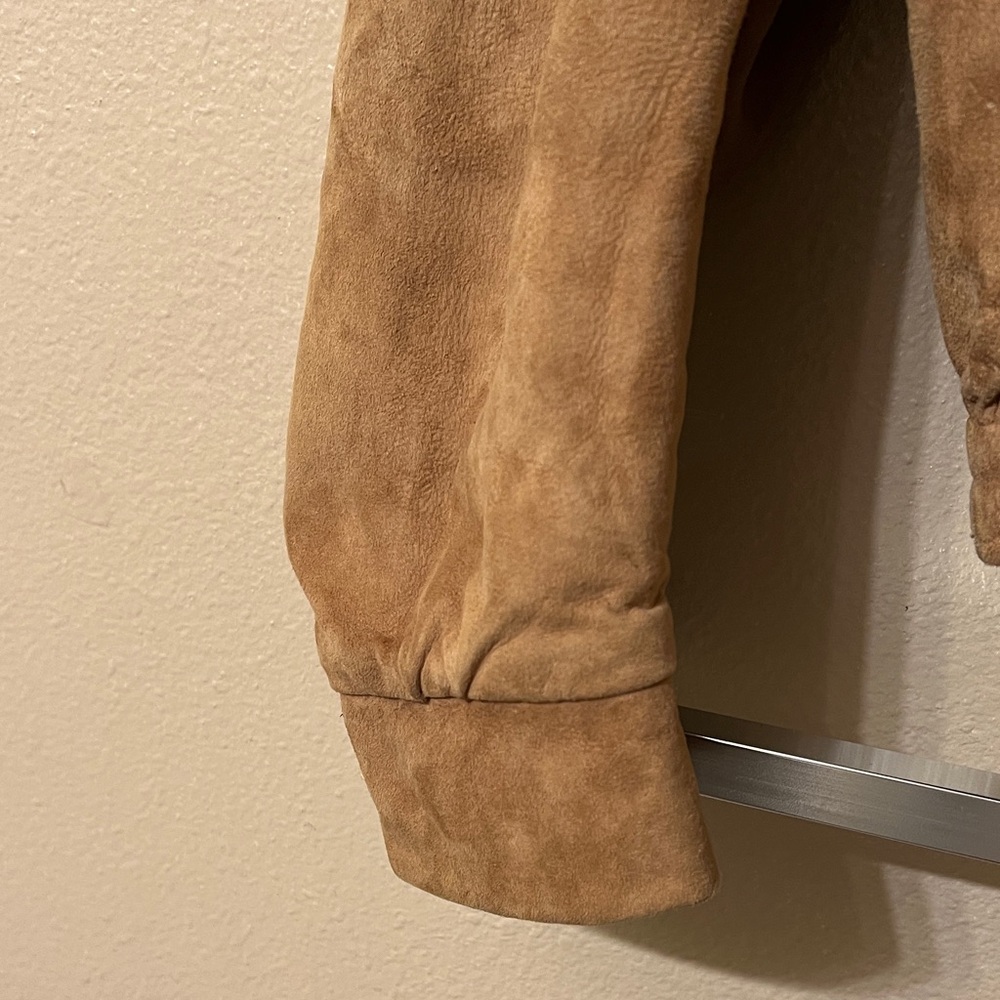 vintage Julius Lewis Men's Suede Bomber Jacket in Brown - Picture 4 of 8